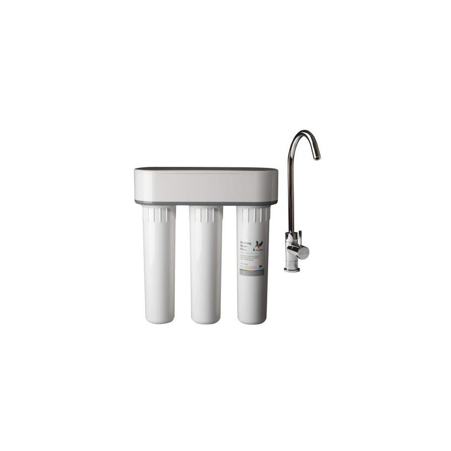 Purificateur d'eau DOULTON TRIO BIOTECT ANTI NITRATE ANTI CALCAIRE sous évier + robinet et accessoires